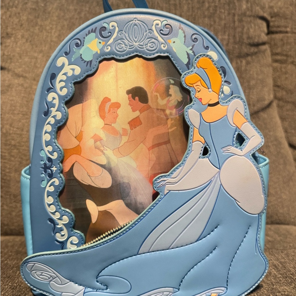 Loungefly Cinderella Blue and White Backpack